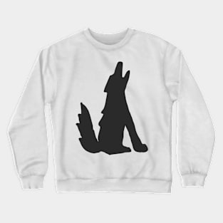 Simple Coyote Symbol from Western Native Style Crewneck Sweatshirt